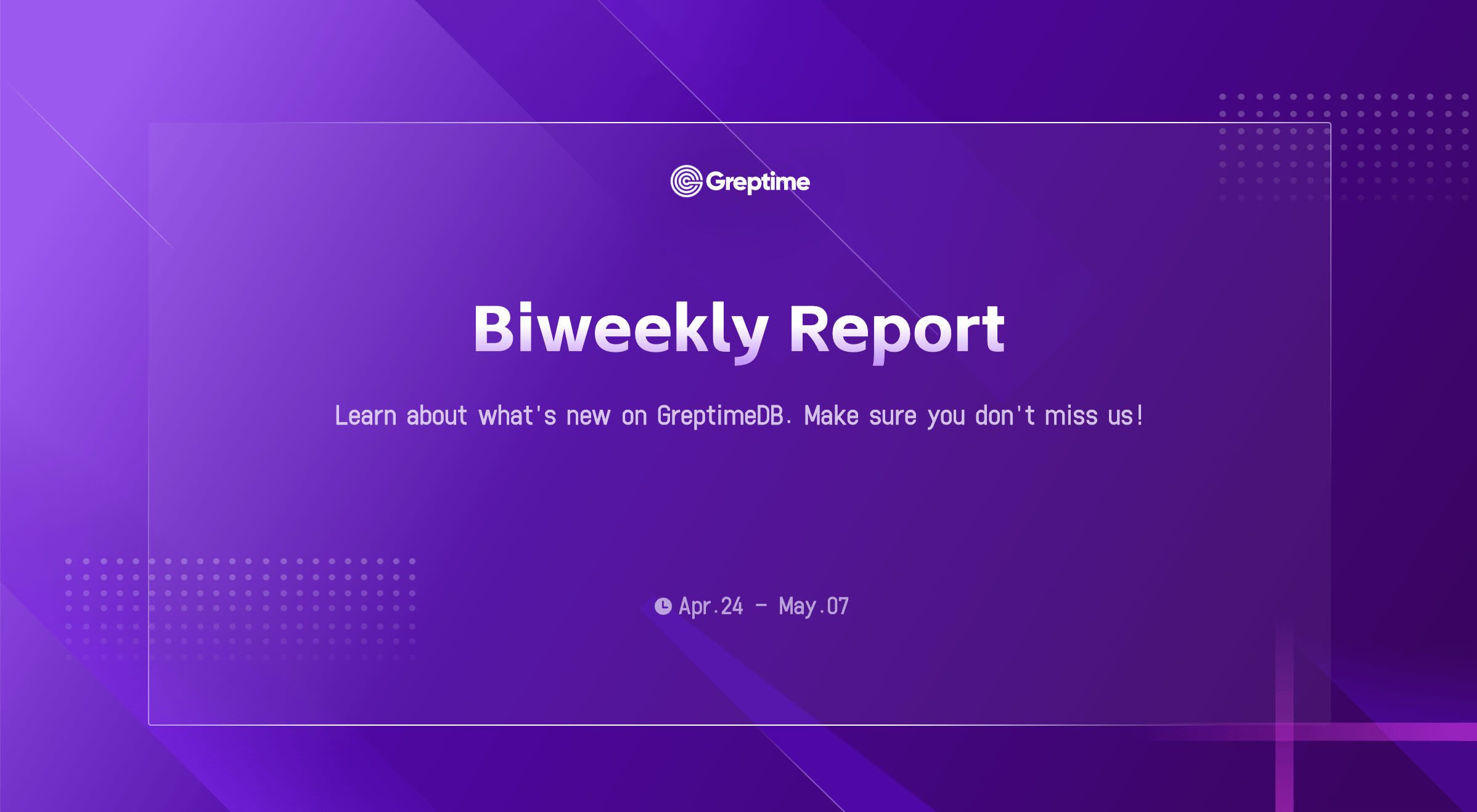 Biweekly Report (Apr.24 - May.7) – Support query external data