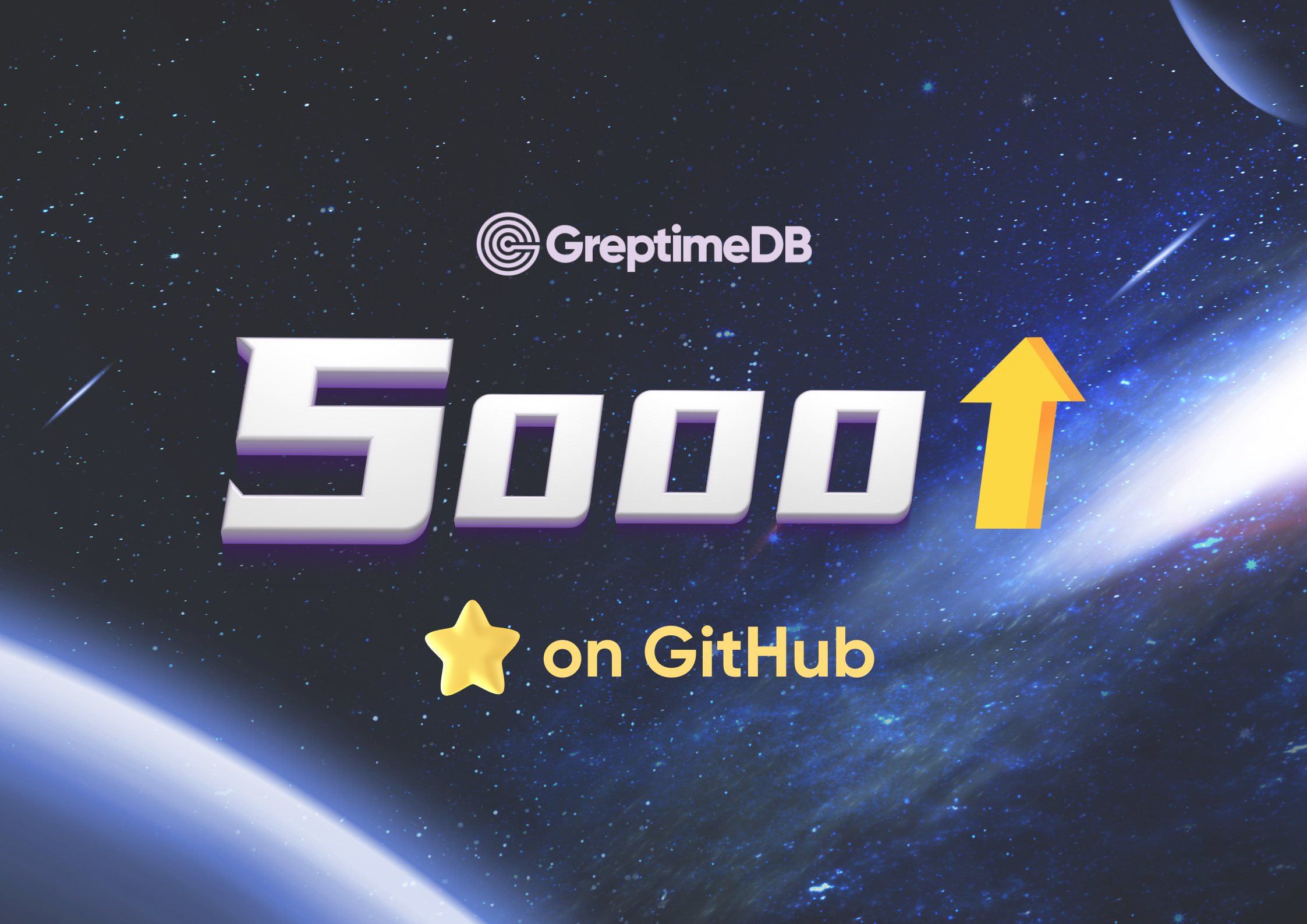 (图 1:GreptimeDB 获得 5000 Stars)