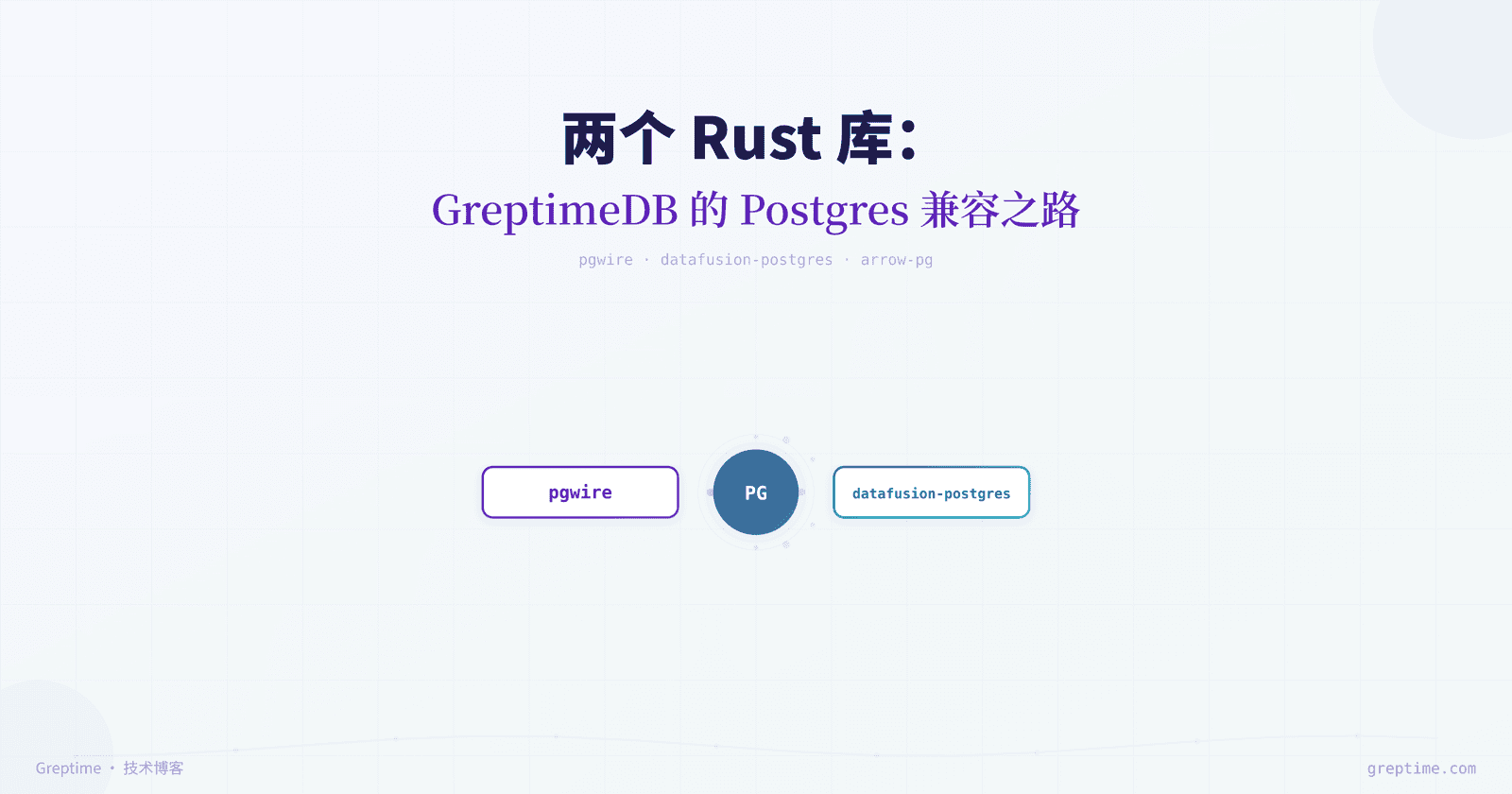 两个 Rust 库：GreptimeDB 的 Postgres 兼容之路